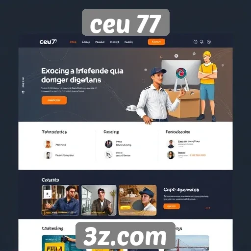 Análise da interface do site Ceu 77